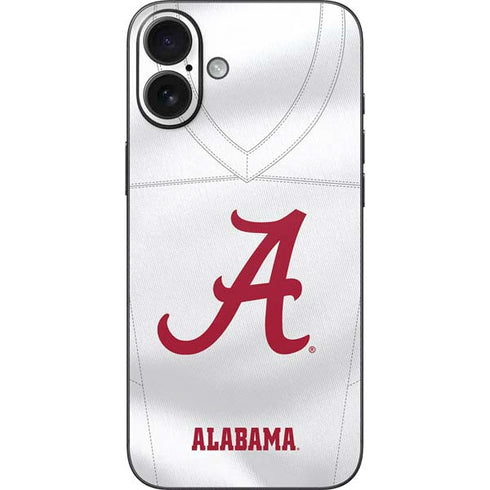 University of Alabama White Jersey iPhone 16 Plus Skin